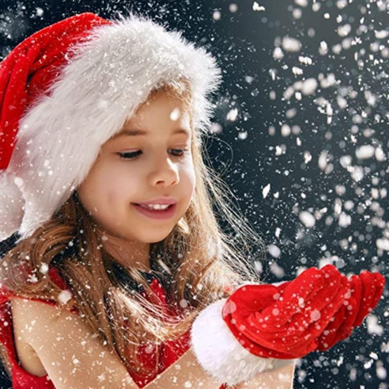 Winter Warm Stretchy Mittens Adult Christmas Cosplay Santa Full Finger Gloves Knit Gloves for Cold Weather Cycling