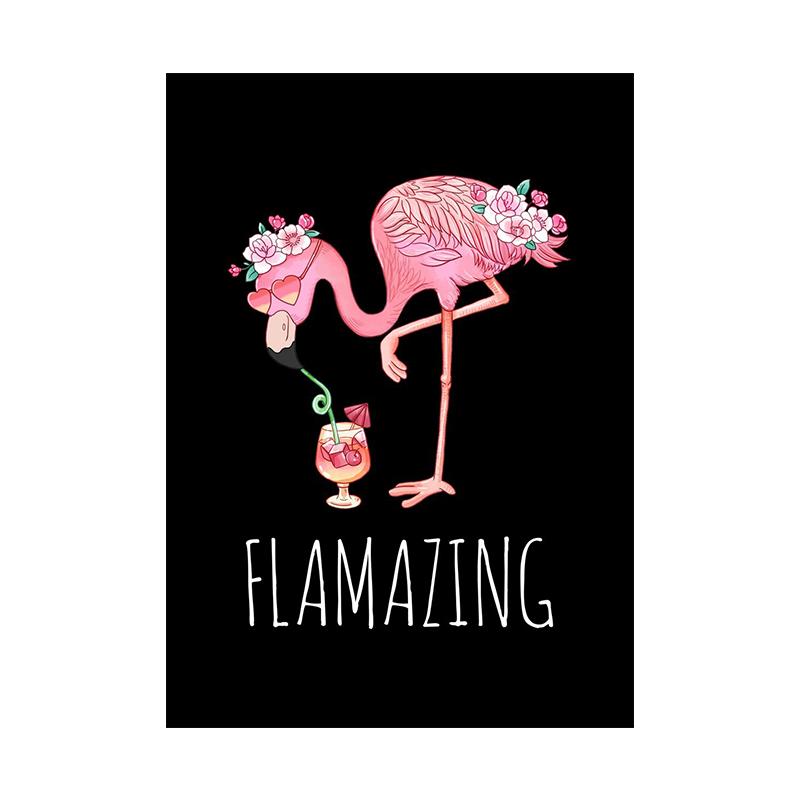 

Пламенеющий цветок фламинго сок картина холст печать настенное искусство милый смешной розовый животное постер для гостиной домашний декор Cuadros 21x30cm No Framed