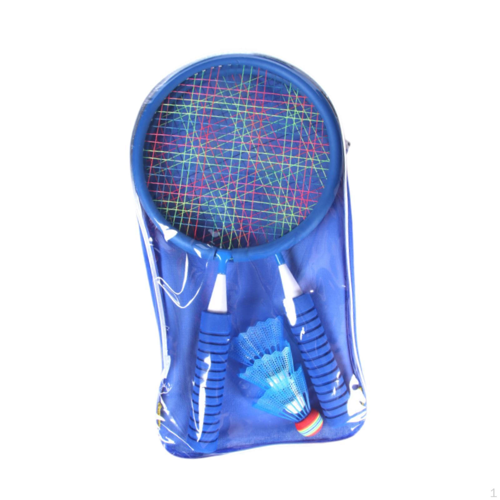 

Badminton and Tennis Combo Set Racket Racquet for Outdoor Fun Blue Pink