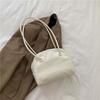 Elegant Soft PU Tote Bag Anti-splash Water Solid Color Shoulder Bag Square Underarm Bag  Women