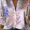 Women's floral blouse - elegant collar button design, suitable for both casual and professional wear, suitable for office and daily outfits