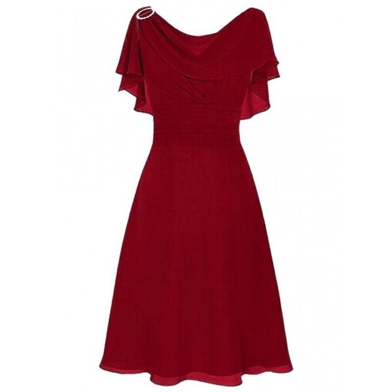 European and American new chiffon dress, women's sexy one-word shoulder wedding dress long dress women