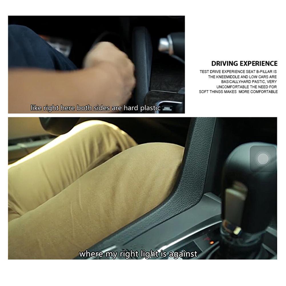Car Foot Support Pillow Leg Support Car Seat Cushion Leather Leg Cushion Knee Pad Thigh Support Pillow Interior Car Accessories