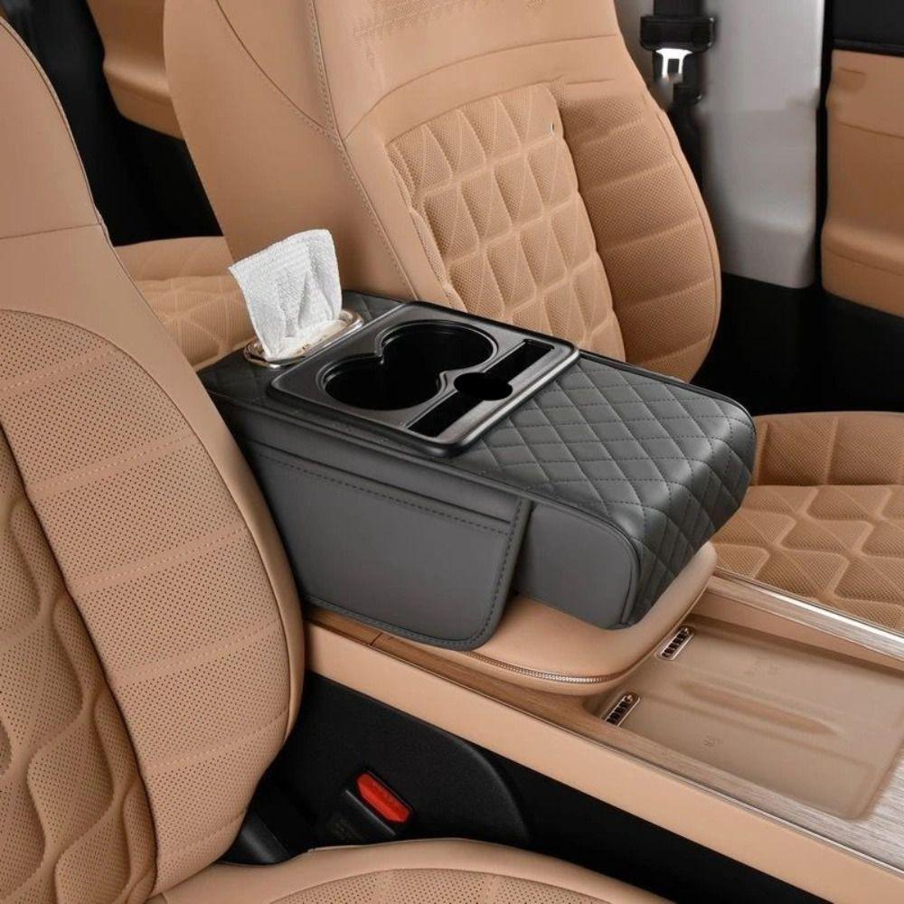 Multifunctional Center Console Armrest Cushion Portable Storage Box Car Armrest Pillow  Universal