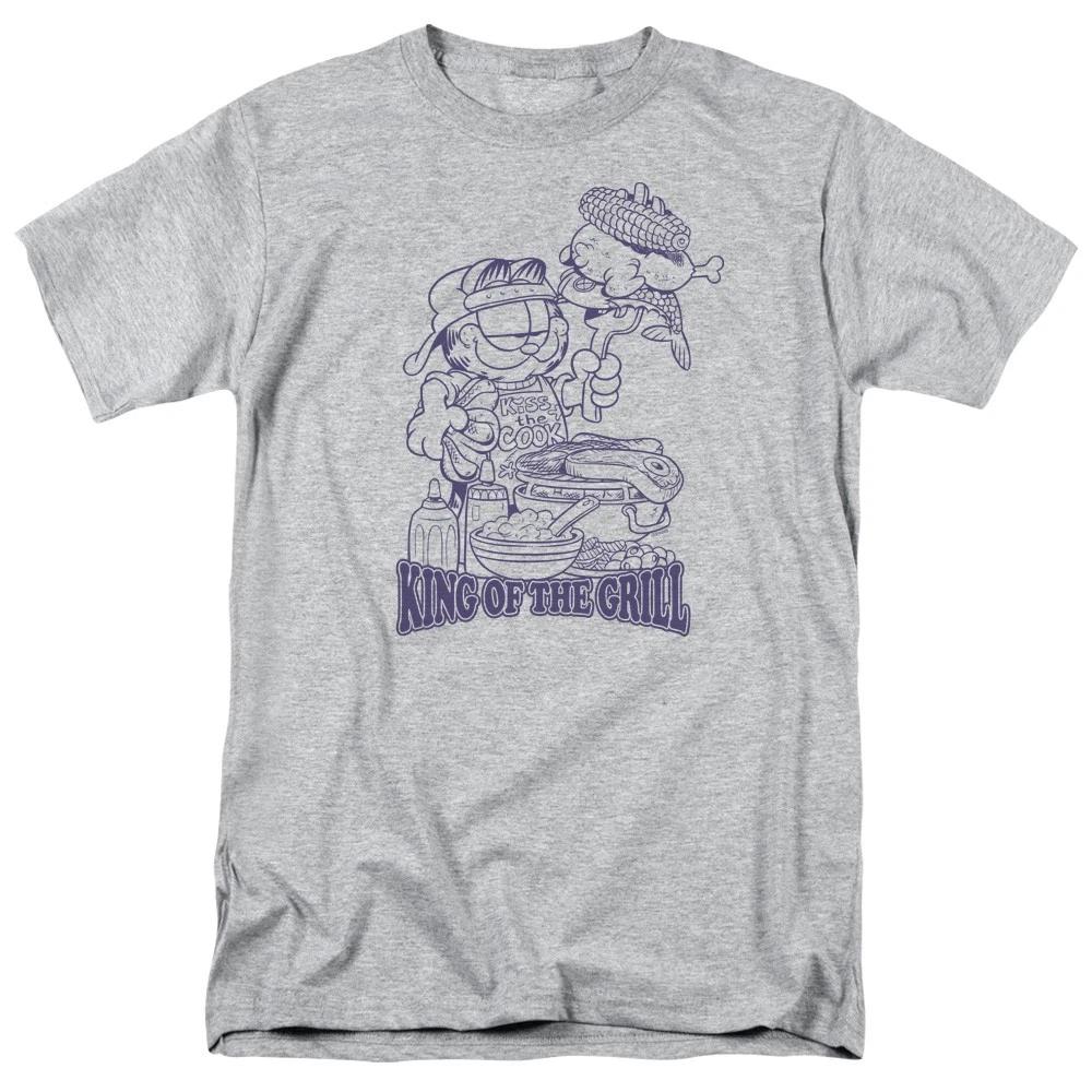 Garfield - King Of The Grill - Unisex Short Sleeve Children s T-shirt - Gray 160