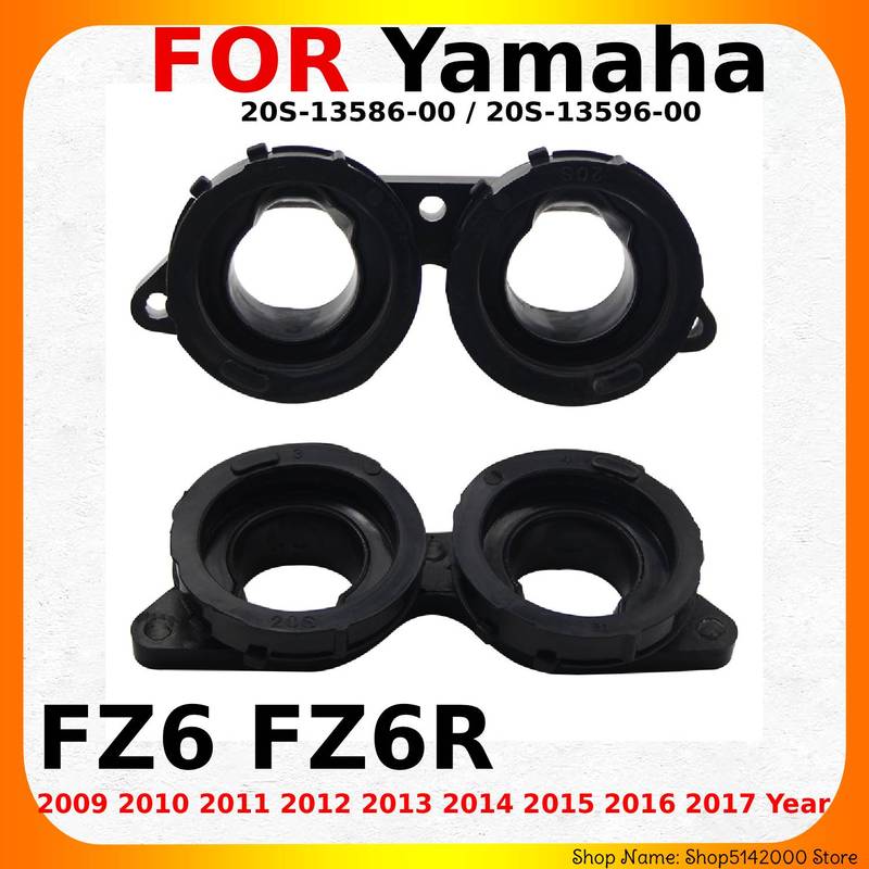 FZ6R 2009-2017 F Z6 R Motorcycle Carburetor Interface Adapter Intake Manifold For Yamaha FZ6 FZ6R 20S-13586-00 20S-13596-00