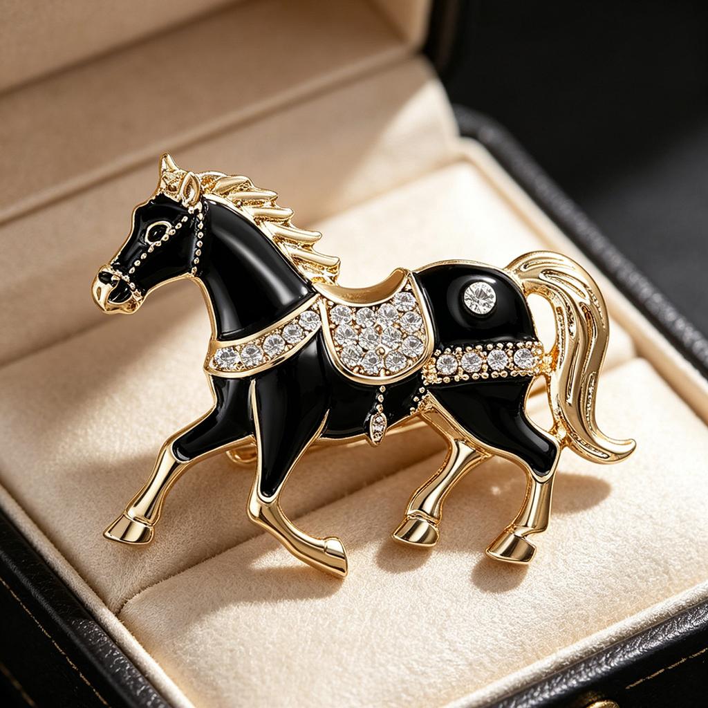 Fashion War Horse Brooch