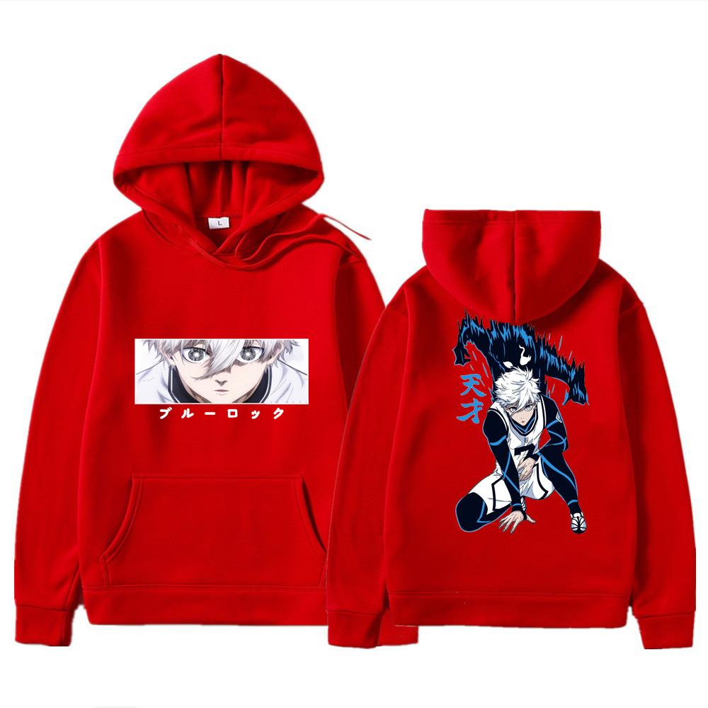 

Наги Сэйсиро Гений Blue Lock Аниме худи с принтом Мужская высококачественная повседневная толстовка Y2K 3XL