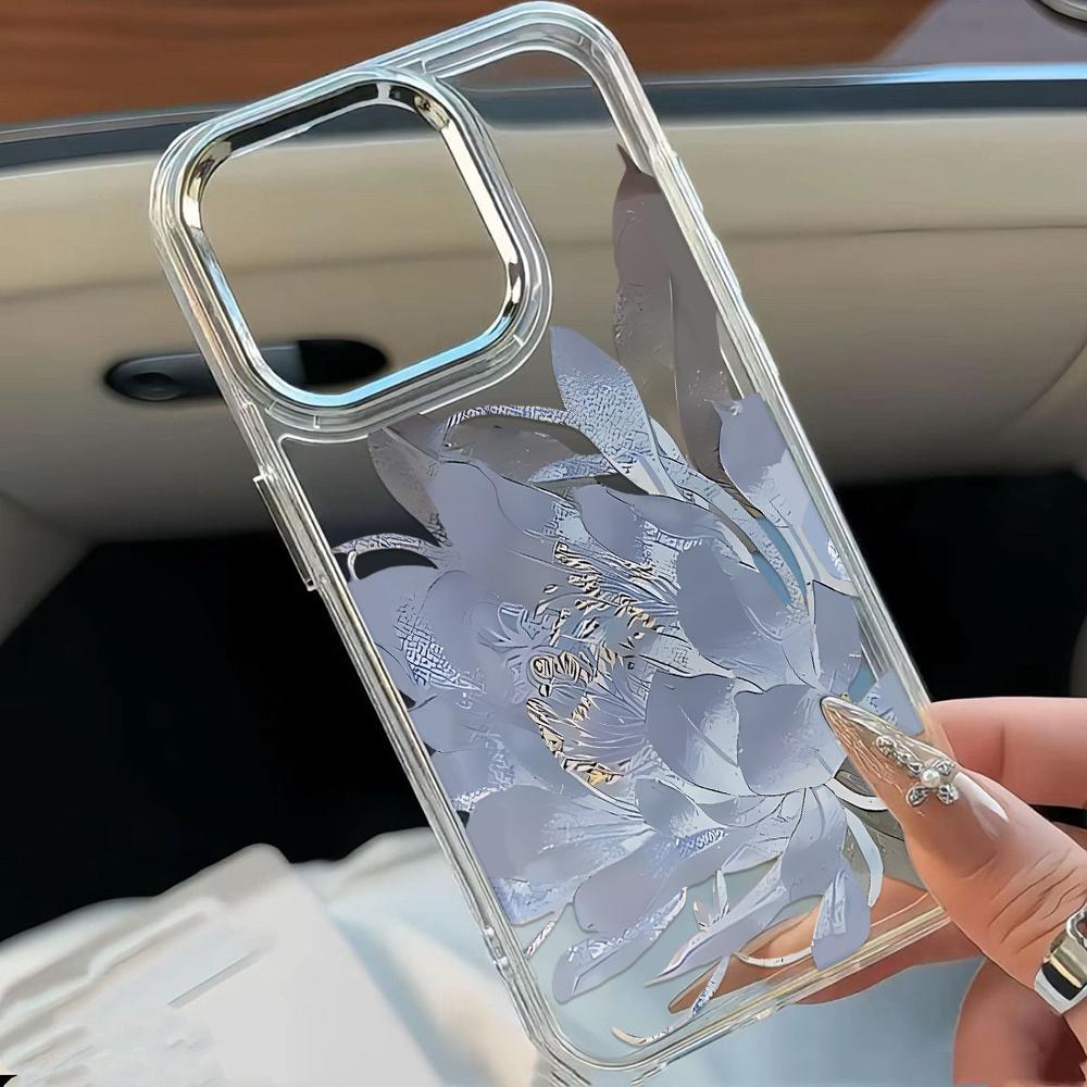 Blooming Water Ripple Phone Case For Iphone 17 15 Plus 14 Pro Max 16 12 11 13 17E 16E All-Match Slim Protective Cover Fundas
