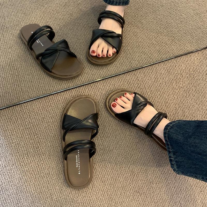 Fairy versatile flat shoes New summer wear two wear models with skirts, sandals, sandals, women