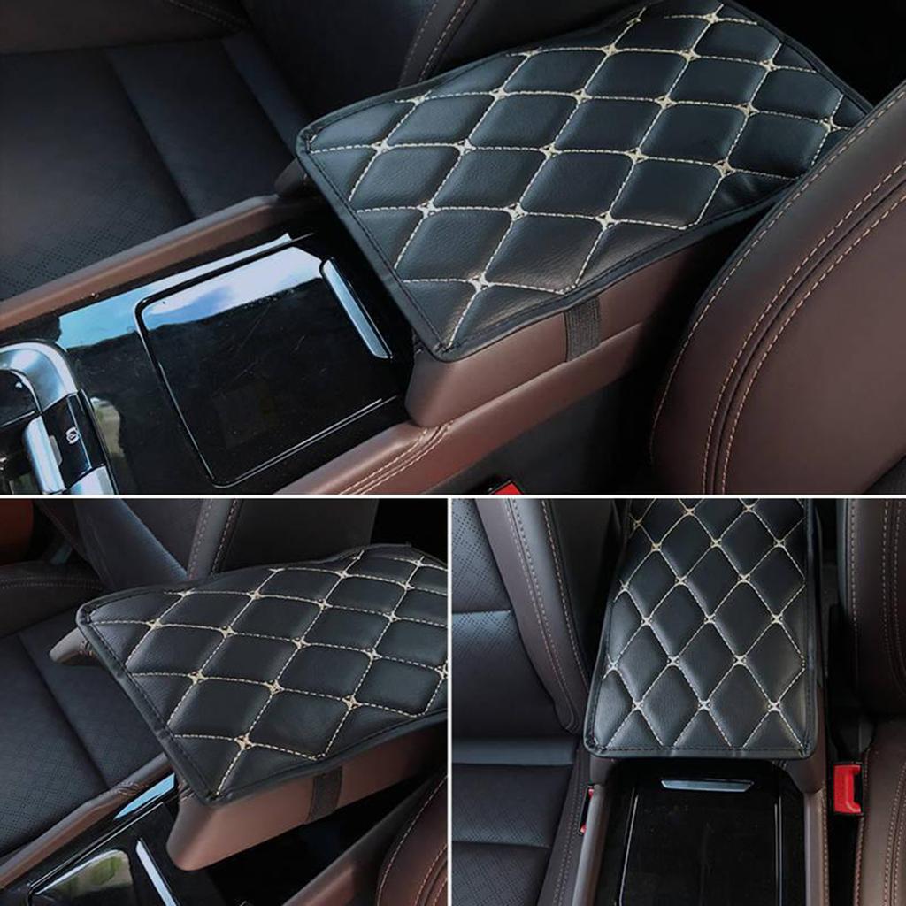 Leather Cars Armrest Covers, Auto Arm Rest Storage Carpet Protectors Pad, Car Styling