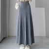 Navava Women Ribbed Banding Long Knit Skirt Ns402