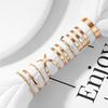 2024 Women Ring Set Simple Gold and Silver  Smooth High Polishing Wedding Band Ring for Lovers Couples