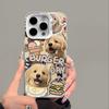 Hamburger cat dog for Apple 16 mobile phone case iPhone15 couple 14promax matte 12 anti-drop 13
