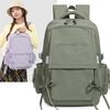 Schooltas met grote capaciteit voor studenten, damesrugzak in effen kleur