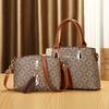 Vintage Large Capacity Fashionable Women's Tote Bag Leather Square Single Shoulder Handbag 2Piece Set Handbag Crossbody Bag