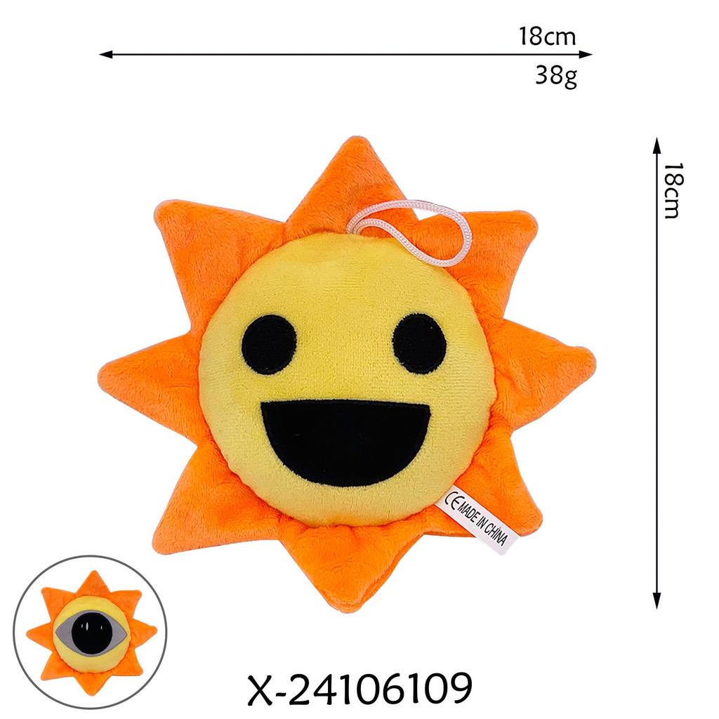 Sprunki Giocattolo di Peluche 20cm, Personaggio Mostruoso, Accessori per Videogiochi Horror, Gioco Musicale Horror, Regalo di Natale per Bambini (Sole)