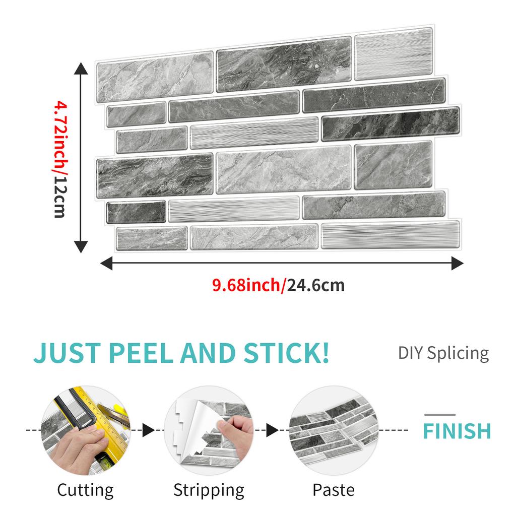 Marble Special-Shaped Tile Sticker Pvc Self-Adhesive Kitchen Waterproof Living Room Bedroom Wall Decoration Wallpaper Wall Sticker