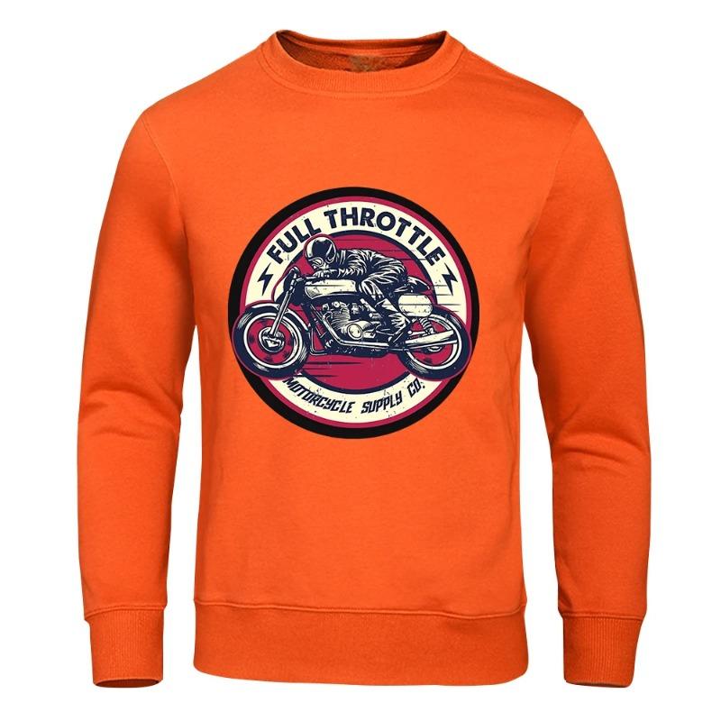 Plný plyn Motocykl Lokomotiva Kultura Pánská Módní Mikina s Kapucí Ležérní Mikiny Fleece Teplá Podzimní Ležérní Sportovní Oblečení Pulovry a Dlouhý Rukáv Pánské