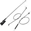 3Pcs Front Center Rear 3pcs Hood Release Cable Kit Fit For BMW 740i 2001, 745i 02-05, 750i 750Li 06-08, 760i 04-06, 760Li 03-08, Alpina B7 07-08