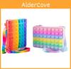 Żywa Tęczowa Torba Macaron Pop It Etui na Ipad z Sensorycznymi Bąbelkami Fidget Toy