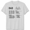 Dad Dungeons Unisexs T Shirt Dragons Character Sheet Fathers Day Gift Dnd Rpg