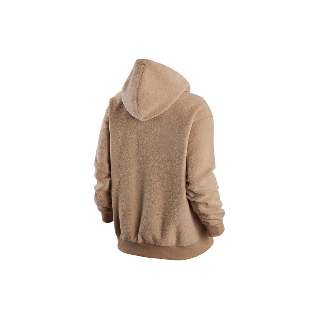 Nike Sportswear Essentials Embroidered Logo Fleece Hoodie Women Hoodie Camel DV7100-200