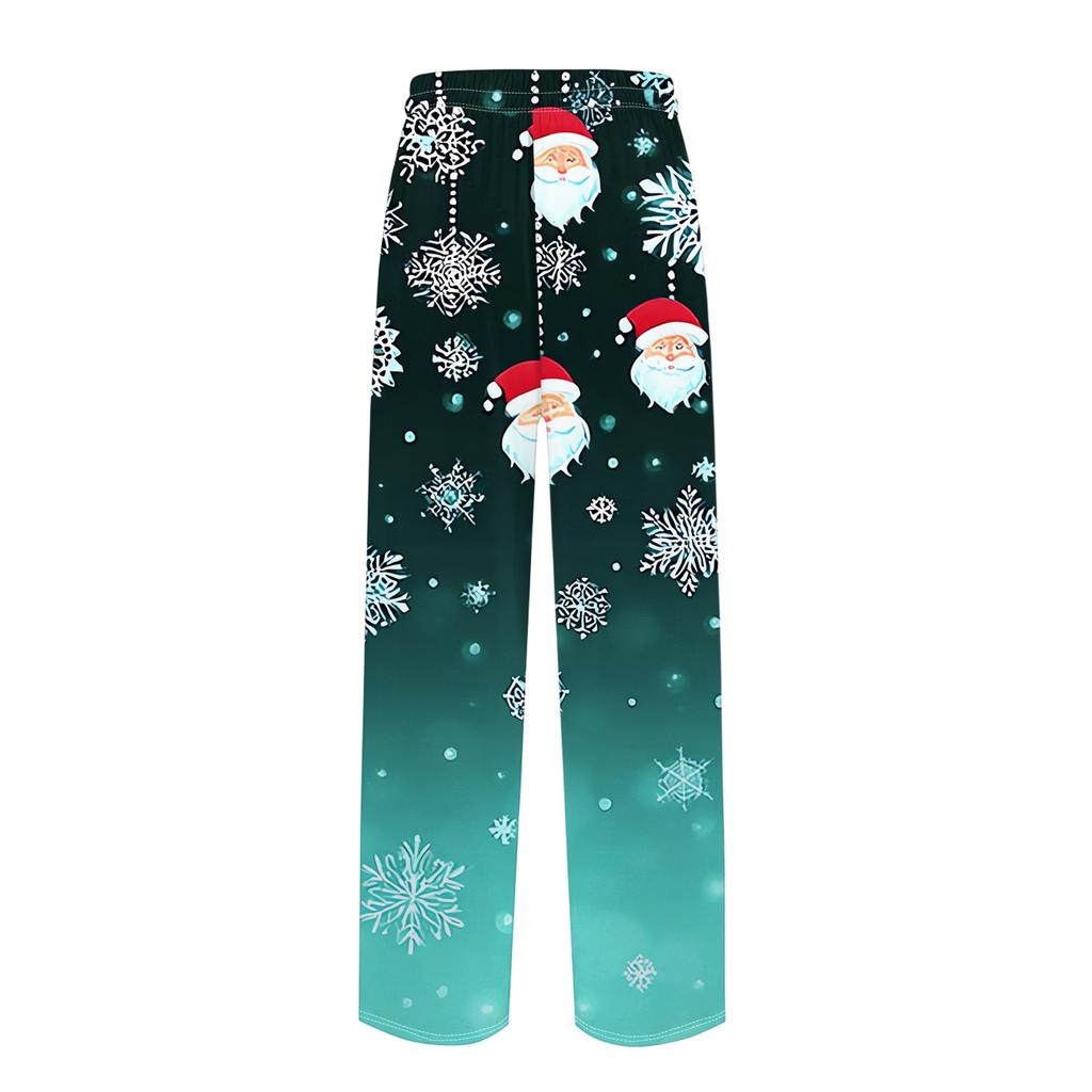 Men's Plain Knit Solid Pocket Casual Pants Home Pajama Pants