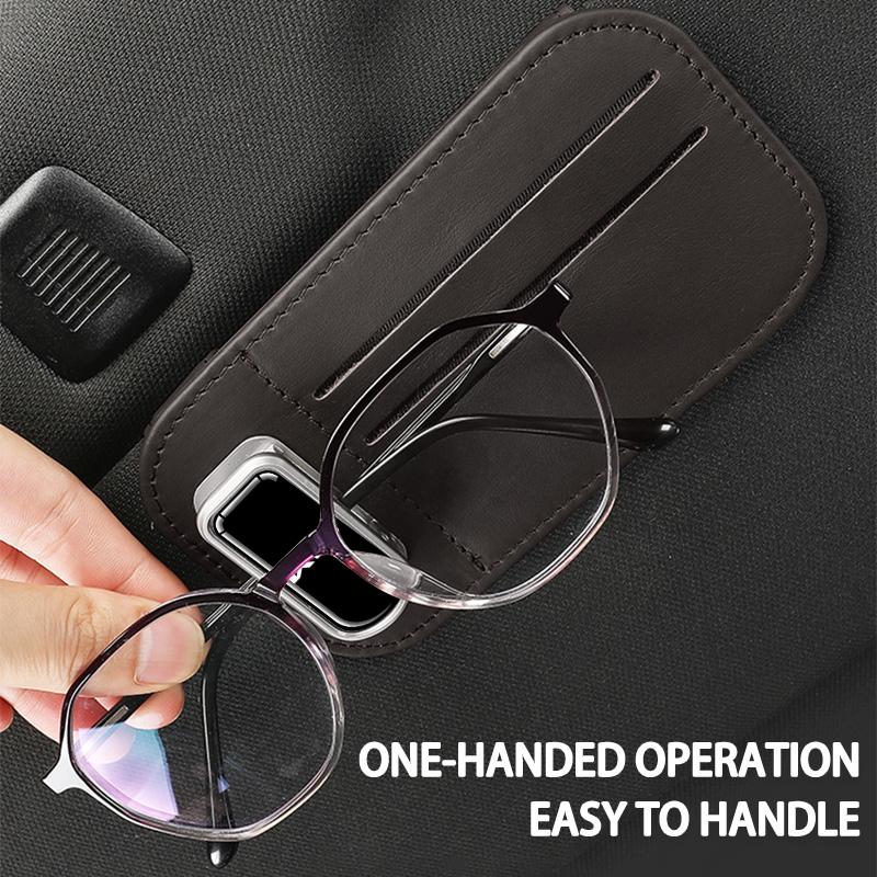 For KIA Car Sunglasses Holder Sun Visor Clip with Card Pocket Durable K5 K2 Optima Soul Spectra Niro Cadenza Sephia Carens