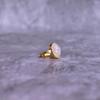 Natural Moonstone Rose Cut Ovalish Ring 14k Gold Ring for Women Faceted Moonstone Handmade Fashion Ring Healing Crystals Unique Jewelry