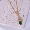 Simple Zirconia Bud Pendant Necklaces for Women Fashion Golden Necklace Wedding Party Jewelry Accessories