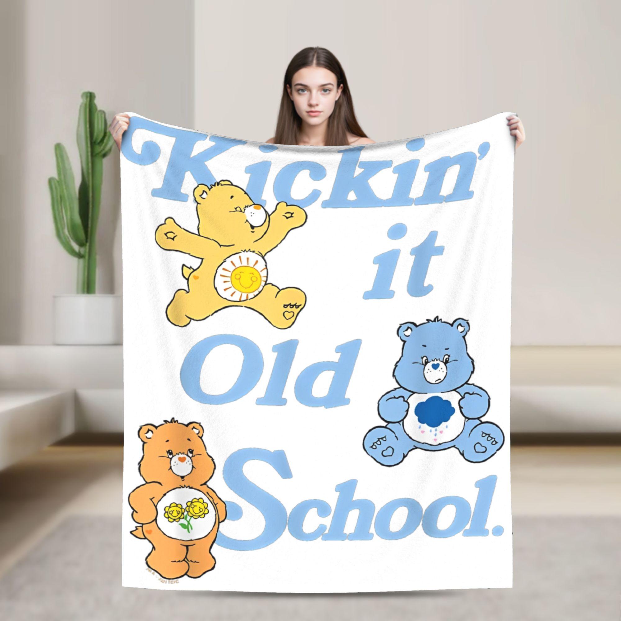 Pile Collage Of Care Bears And Cousins Blanket Flannel  Soft Throw Blankets for Outdoor Travel Bedspread 30x40in