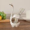 Swan Fruit Fork Storage Kitchen Creative Metal Craftware Set of Silver and Gold Color Spoons