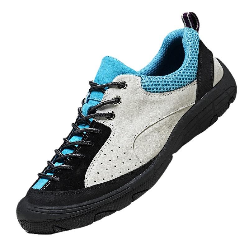 2025 large size hiking shoes men's suede casual outdoor sports shoes four seasons breathable travel hiking shoes