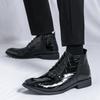 Fashion Winter Fashion New Designer Men's Pointed Lace Up Casual Chelsea Shoes Wedding Dress Homecoming Footwear High Top Ankle Boots