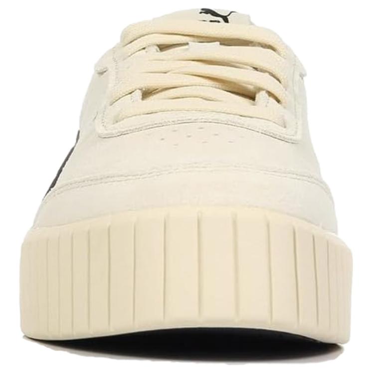Puma Carina Mia Leather Comfortable Versatile Lightweight Sneakers Women Sneakers Beige Black 402638-06