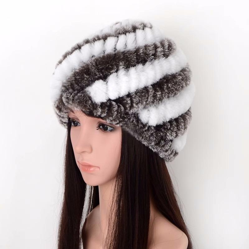

Осенне-зимняя женская теплая шапка-ананас из кроличьего меха, утолщенная, повседневная, модная шапка кофейный/белый