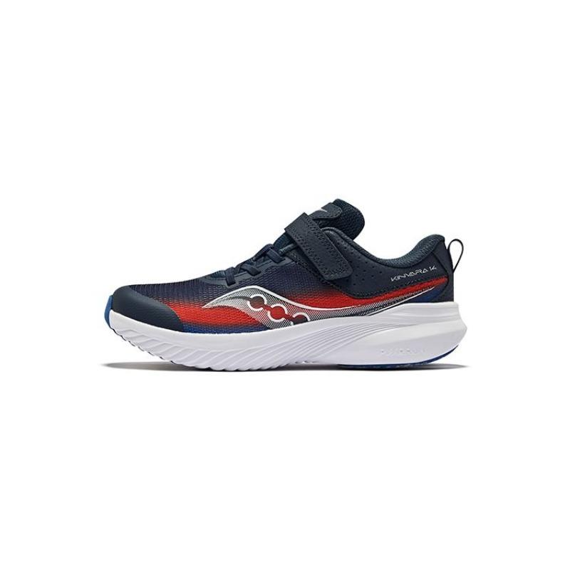 Saucony Kinvara 14 A/C kids low-top running shoes dark blue red lightweight SK267644 27