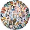 50PCS The World In A Bottle Sticker Nostalgia Room Bar Cartoon CoffeeDormitory For Phone Community Skateboard Wall Painting