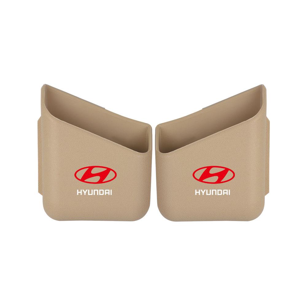2PCS Auto Styling Badge Organizers Car Pillar Storage Box Interior Accessories For Hyundai GDI I20 IX20 IX35 Tucson Accent Azera lh3
