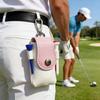 PU Leather Golf Ball Pouches With Keychain Hook Waterproof Golf Ball Organiser Bag for Small Accessories Management