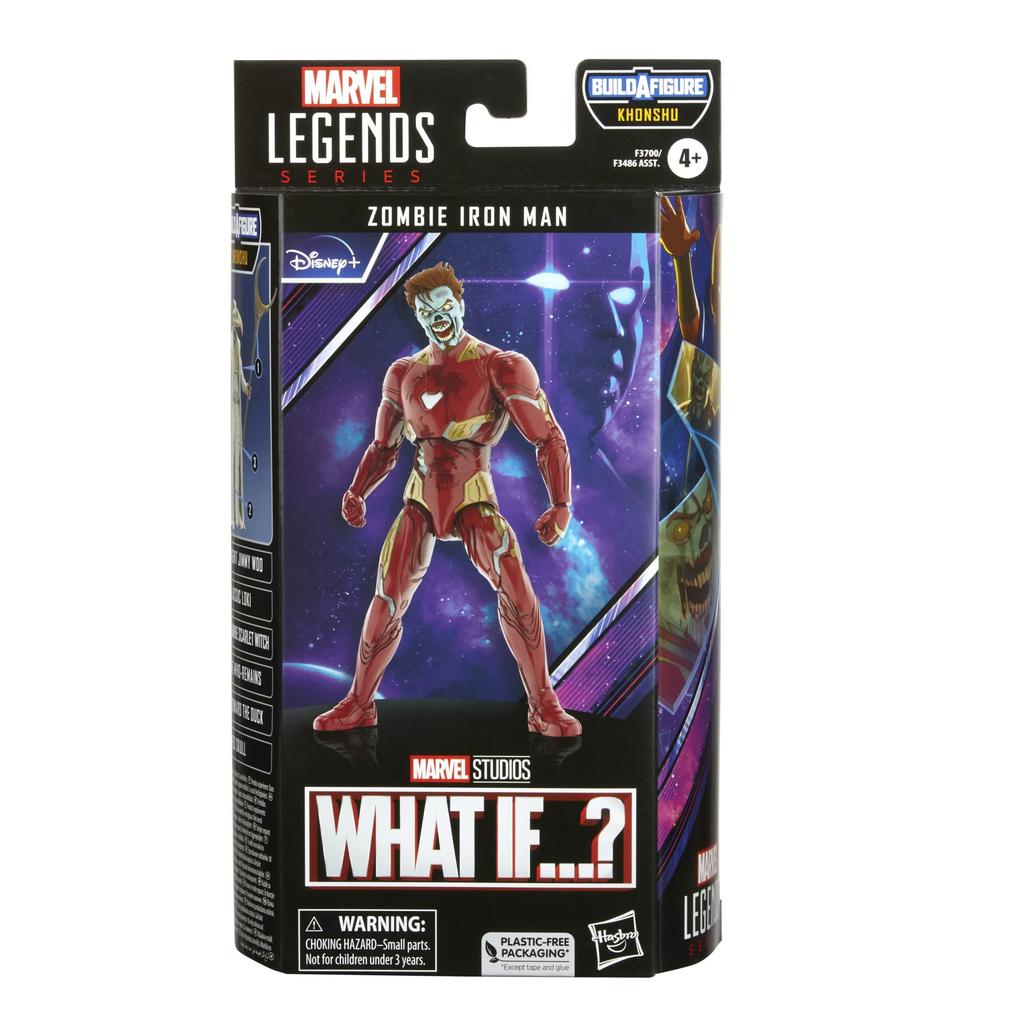 MARVEL Marvel Legends Series MCU Disney Plus What If... Zombie Iron Man Action Figure, 6-inch (15 cm) Size, with 3 Accessories, F3700, Authentic