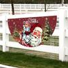 Christmas Outdoor Fan-shaped Flag Banner Christmas Decor for Home 2026 Cristmas Drop Ornament Xmas Navidad Gifts New Year 2026
