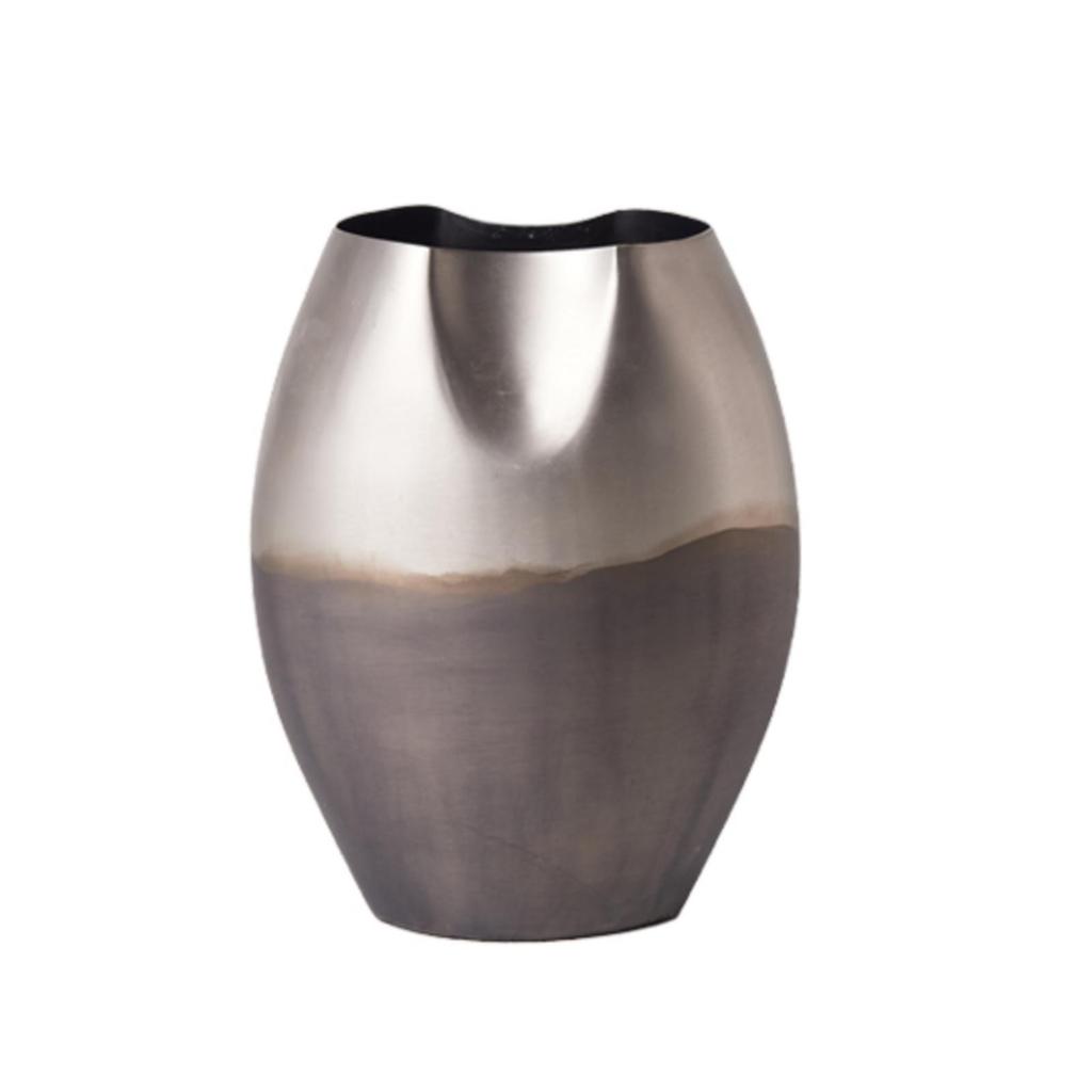 Decorative Vase Gradient Aluminum Elegant for Entryway, Mantel, Minimalists