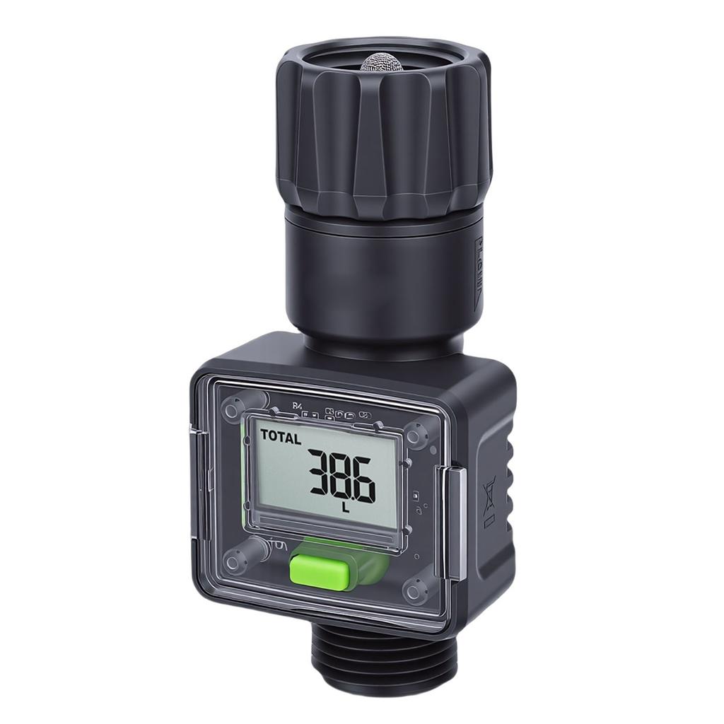 Digital Waterflow Meter Garden Hose Real Time Tracking Smart Water Meter for Outdoor Plants Watering