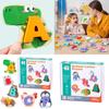 Wooden Childrens Alphabet Animal Puzzle With Educational Blocks For Early Learning
