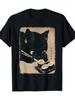 Kawaii Cat Sushi Anime T-Shirt Japanese Cute Kitten Food Graphic Tee