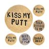 Legierung Golfballmarker Lustige Worte Mini Gute Zähigkeit Golfhut-Marker für Golf