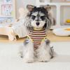 Hundeshirts Sommer Bedruckte Welpenkleidung Weicher Atmungsaktiver Pullover T-Shirt mit D-Ring für Kleine Mittlere Hunde Katzen
