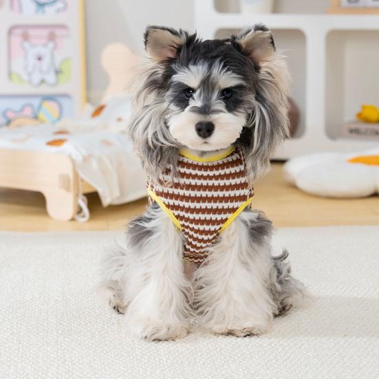 Hundeshirts Sommer Bedruckte Welpenkleidung Weicher Atmungsaktiver Pullover T-Shirt mit D-Ring für Kleine Mittlere Hunde Katzen